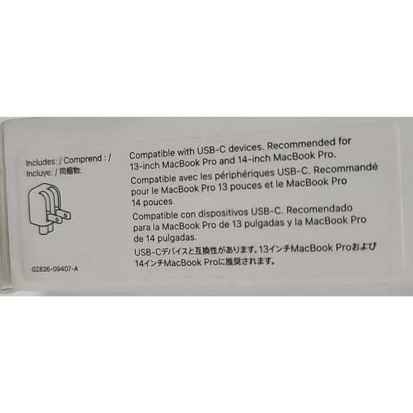 New Apple 67W USB-C Power Adapter A2518 OEM Charger for MacBook Pro M1 M2 – Ship - Picture 2 of 3